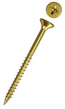 Vrut se zapuštěnou hlavou pozidrive s částečným závitem