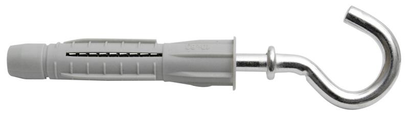 Hmoždinka uzlovací nylonová s lemem + hák