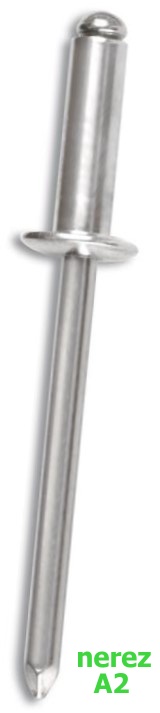Nýt trhací plochá hlava NEREZ A2