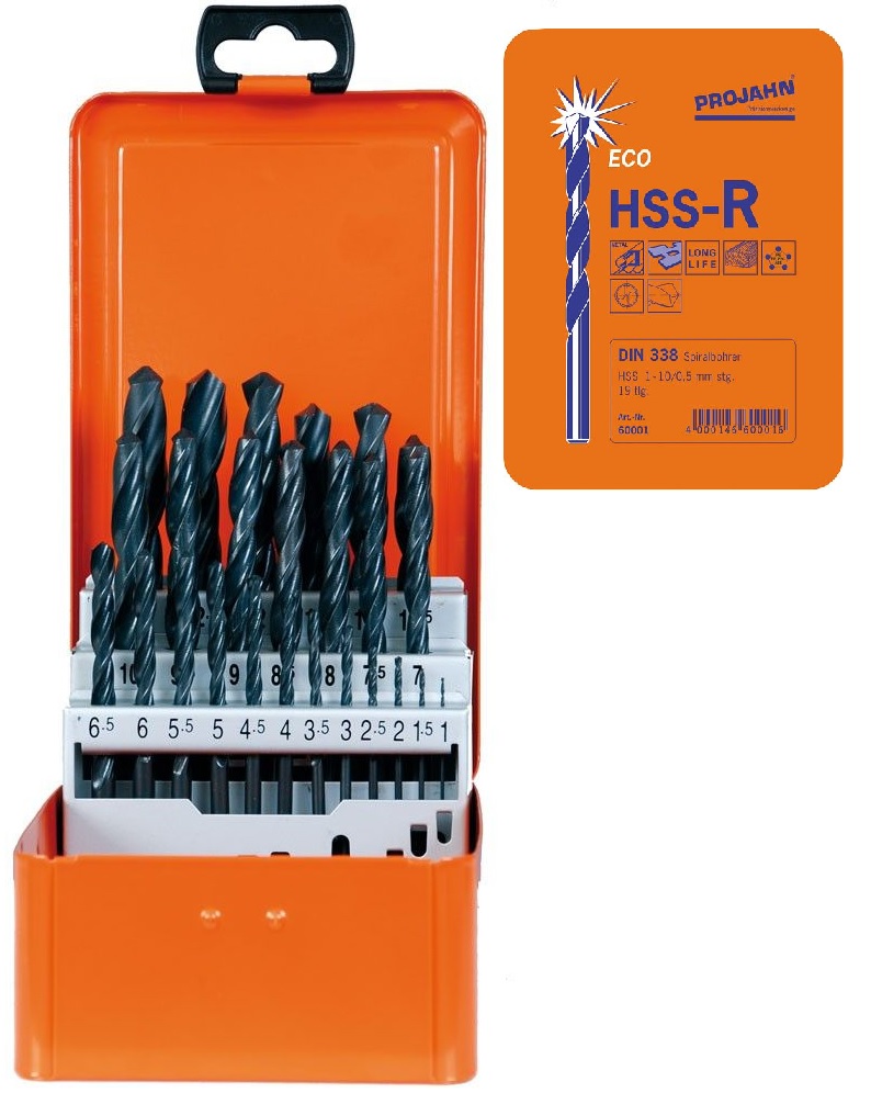 Sada vrtáků do oceli HSS