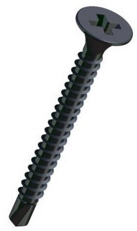 Šroub do sádrokartonu s jemým závitem zapuštěná hlava s vrtáčkem (do plechu)